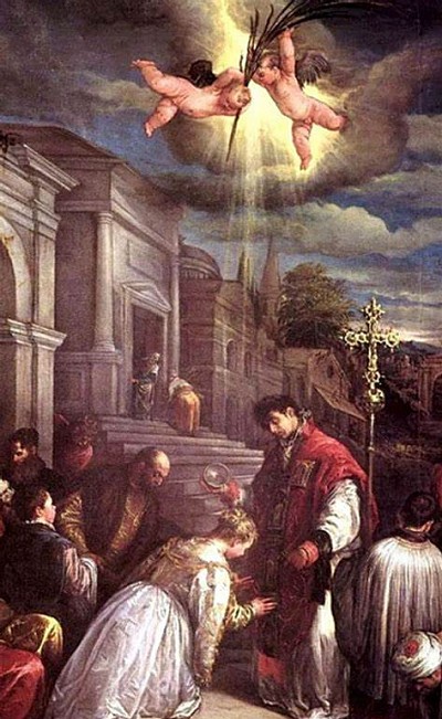 St. Valentine performing an 